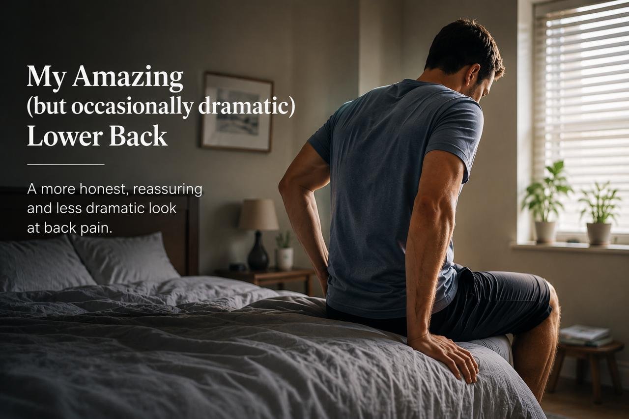 Person experiencing lower back pain at home before seeking physiotherapy treatment